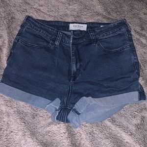 Denim high waist shorts